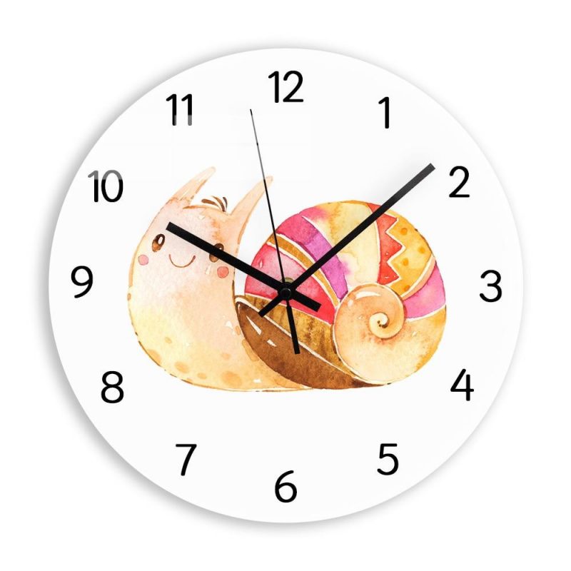 horloge murale enfant escargot quartz decoration murale