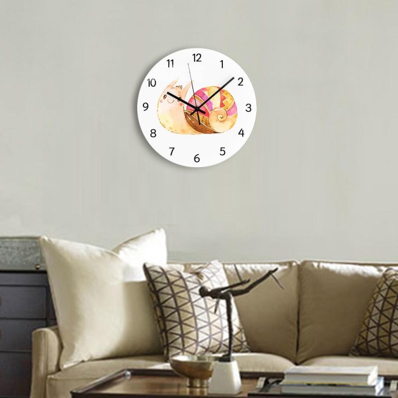 horloge murale enfant escargot quartz decoration murale salle