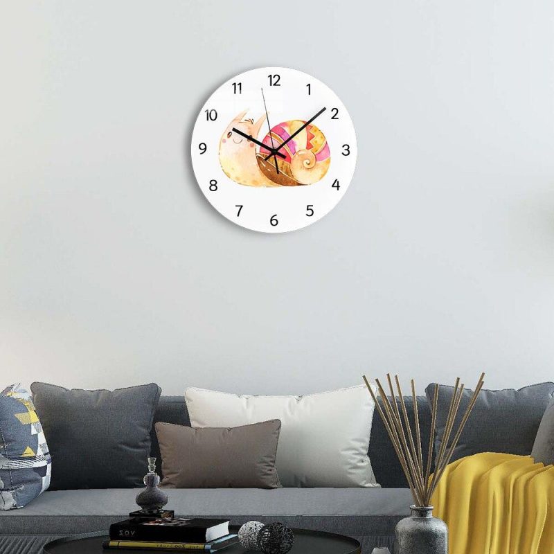 horloge murale enfant escargot quartz decoration salon