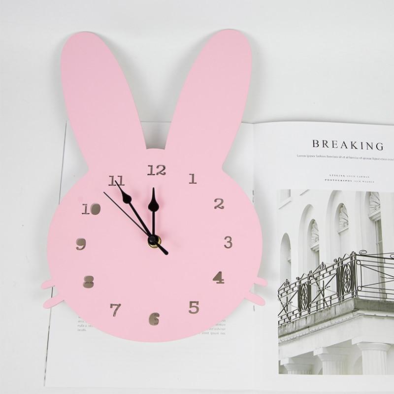 horloge_murale_lapin_rose_decorative horloge murale lapin rose decorative