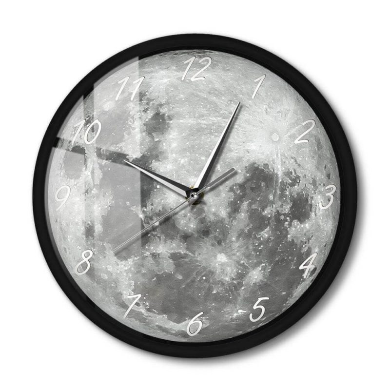 horloge murale lune