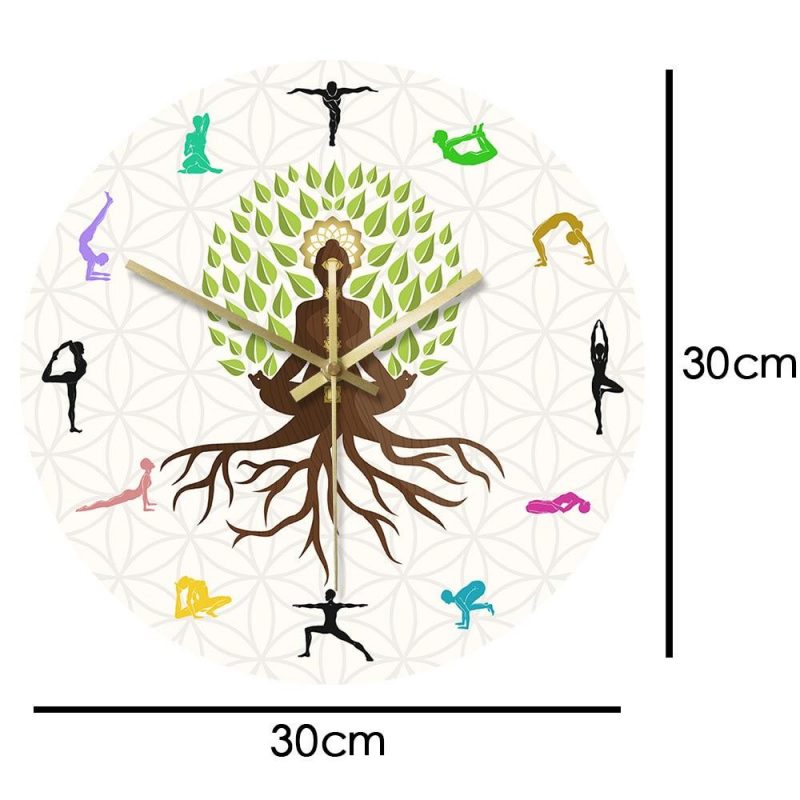 horloge murale meditation diametre 30 cm