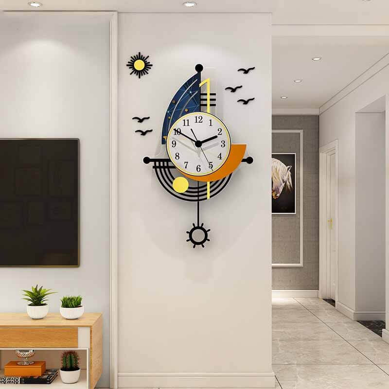 horloge murale moderne design decoratif bateau