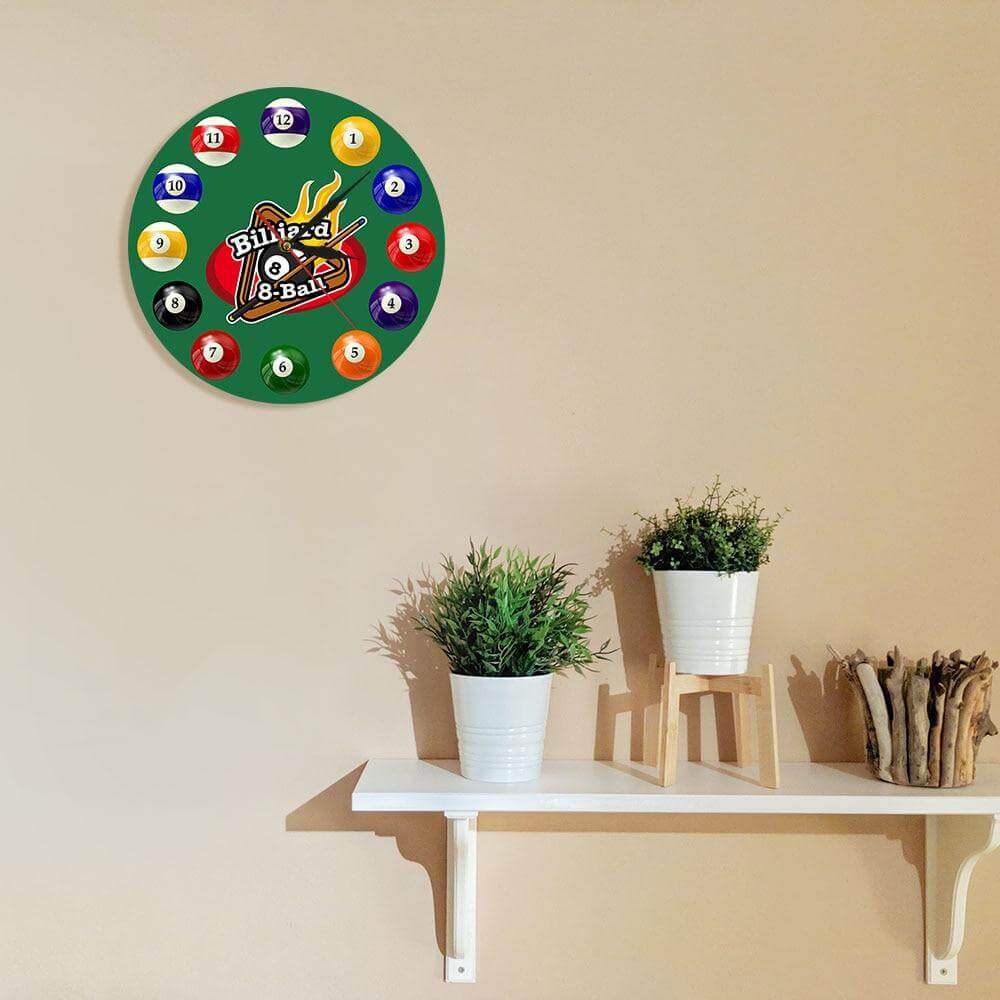horloge_murale_originale_boules_de_billard_americain_salon horloge murale originale boules de billard americain salon