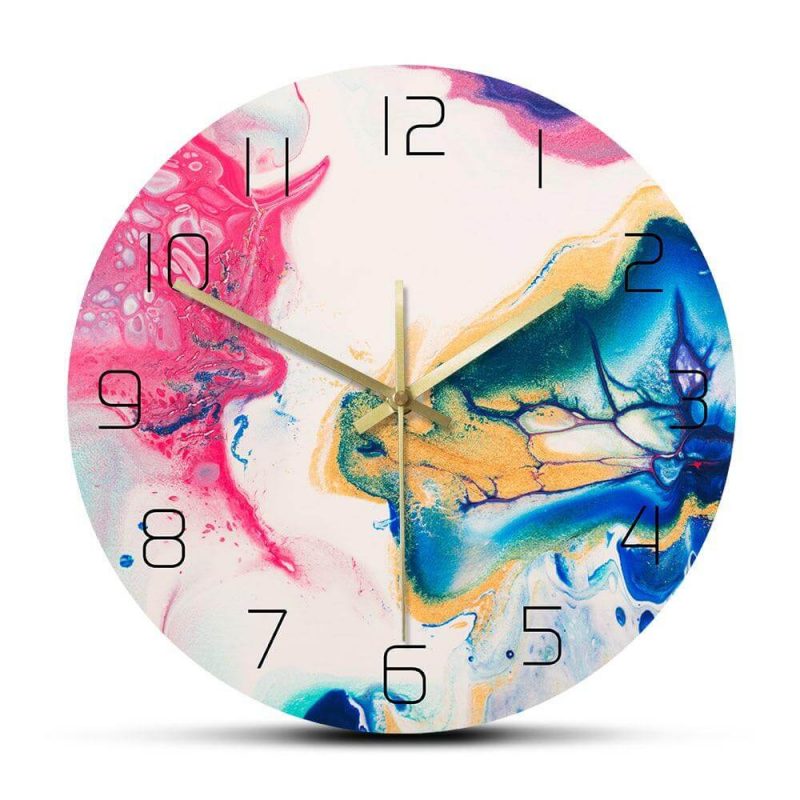 horloge murale originale couleur holographique