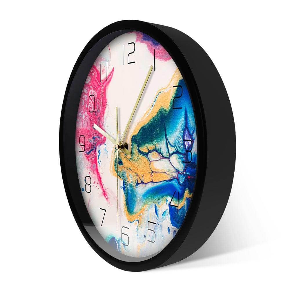 horloge_murale_originale_couleur_holographique_cadran_noir horloge murale originale couleur holographique cadran noir