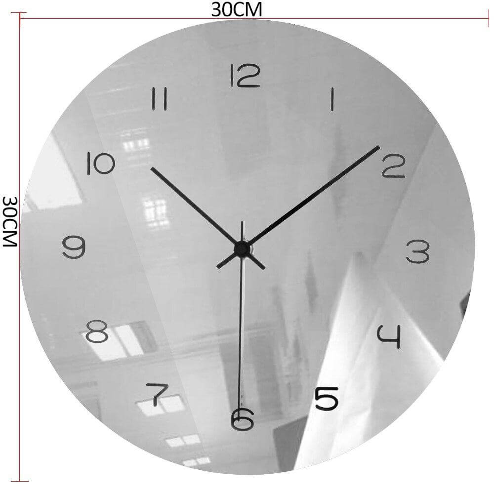 horloge_murale_originale_effet_miroir_design_diametre_30_cm horloge murale originale effet miroir design diametre 30 cm