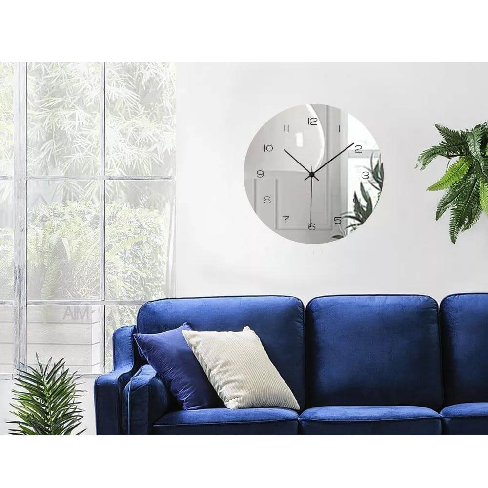 horloge_murale_originale_effet_miroir_design_salon_30_cm horloge murale originale effet miroir design salon 30 cm