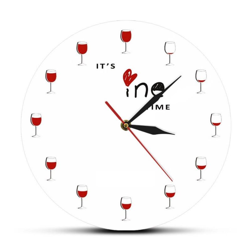 horloge murale originale verre de vin