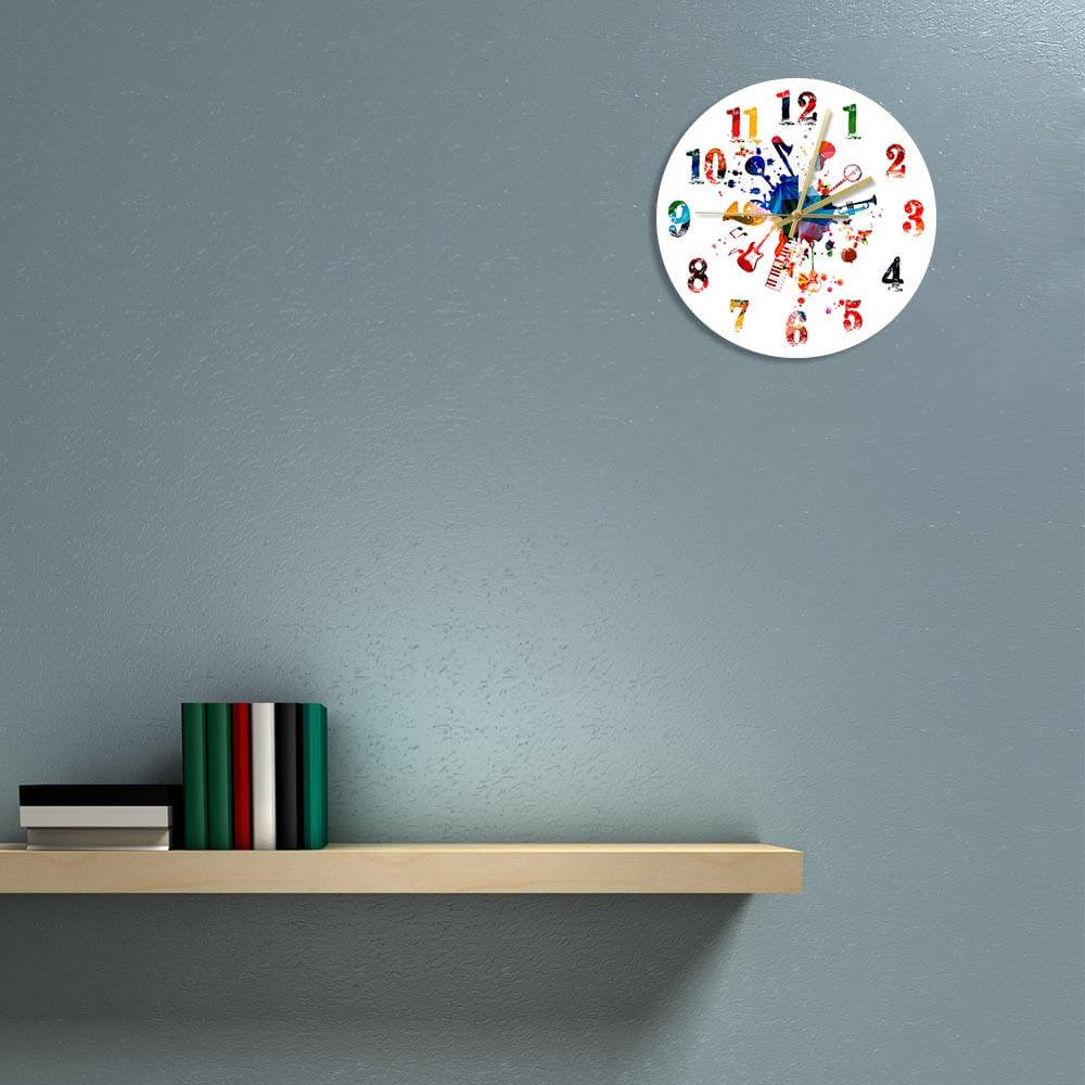 horloge_murale_peinture_musicale_coloree_diametre_30_cm_ronde_au_mur_du_salon horloge murale peinture musicale coloree diametre 30 cm ronde au mur du salon