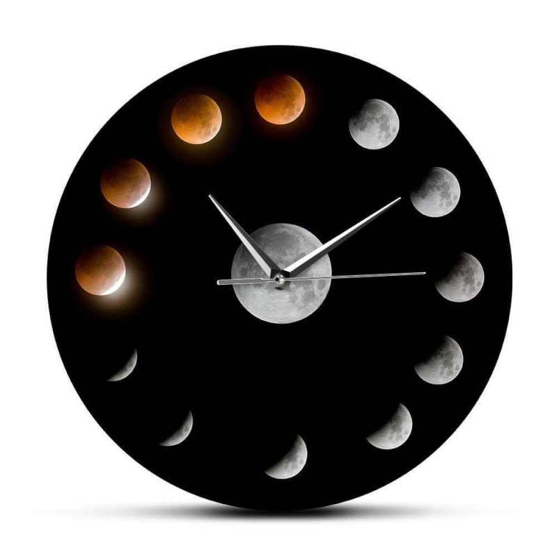 horloge murale phase lune