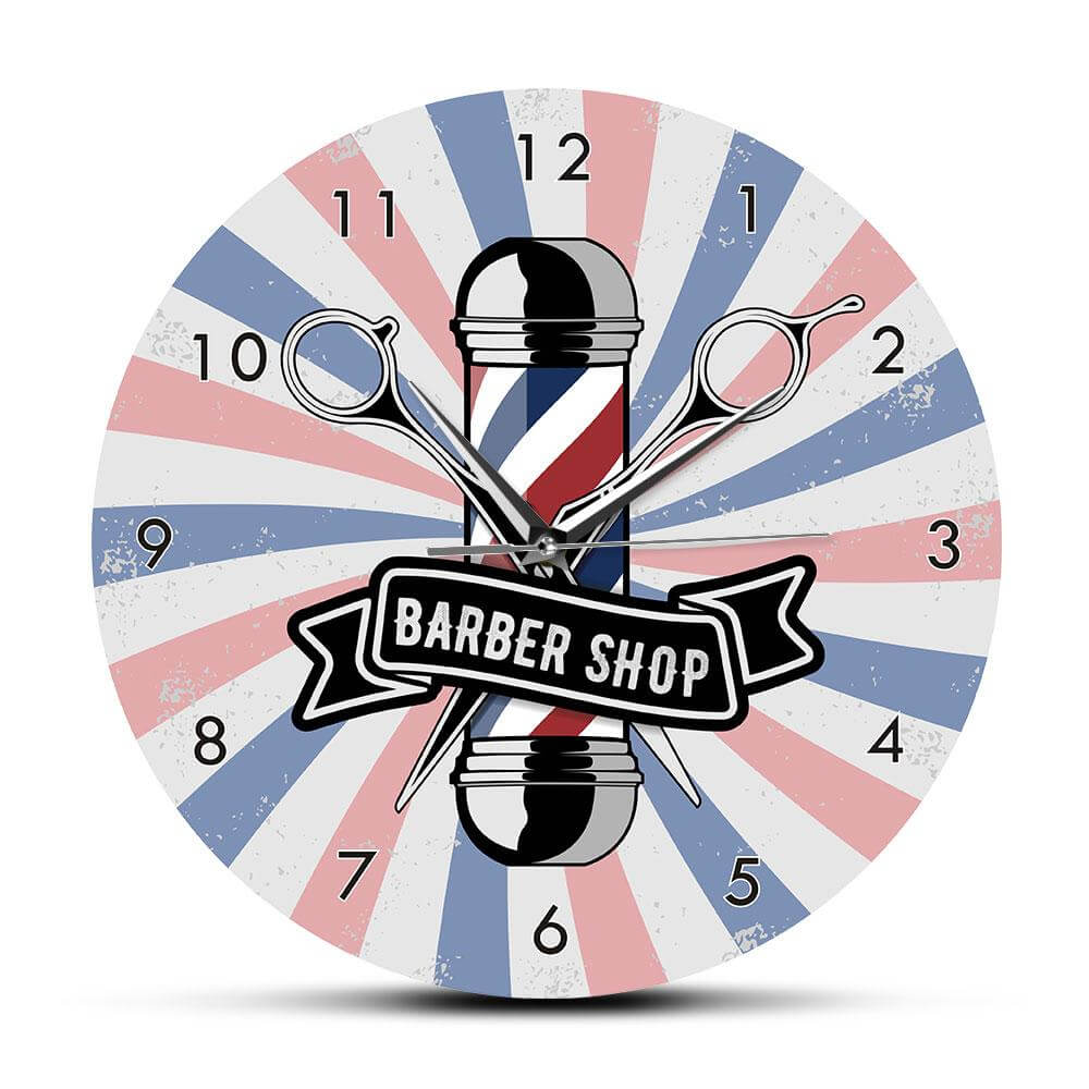 horloge_murale_pole_de_salon_de_coiffure_barbershop_grande_design_barbier horloge murale pole de salon de coiffure barbershop grande design barbier