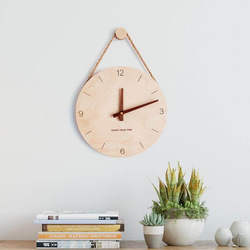horloge murale scandinave style design salon