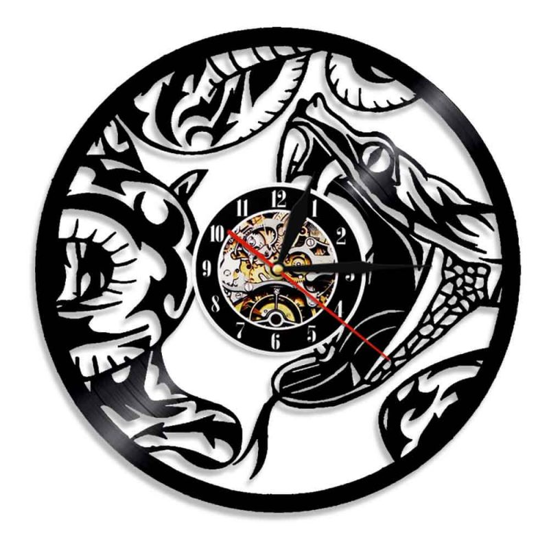 horloge murale serpent