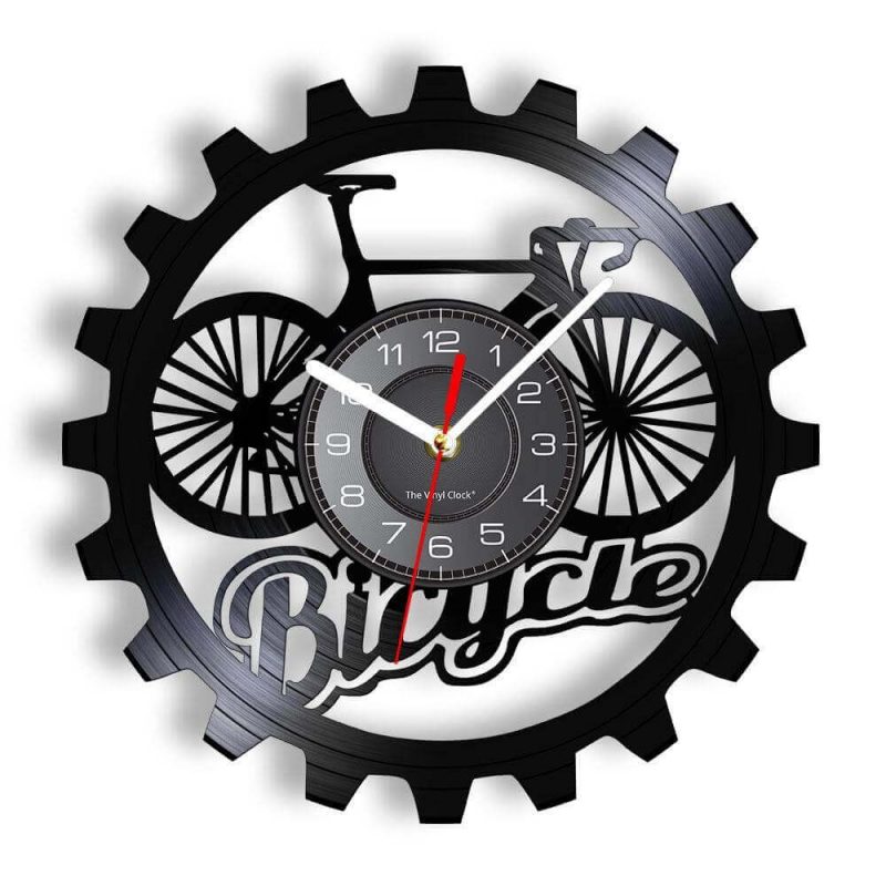 horloge murale vinyle bicyclette velo