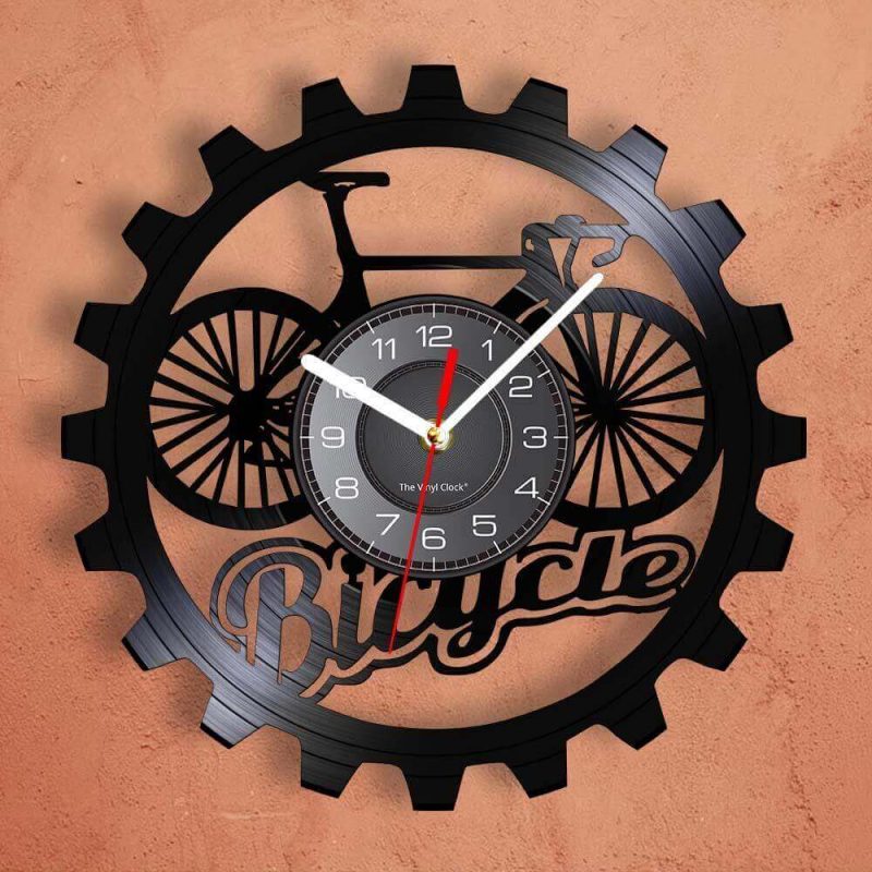 horloge murale vinyle bicyclette velo 1