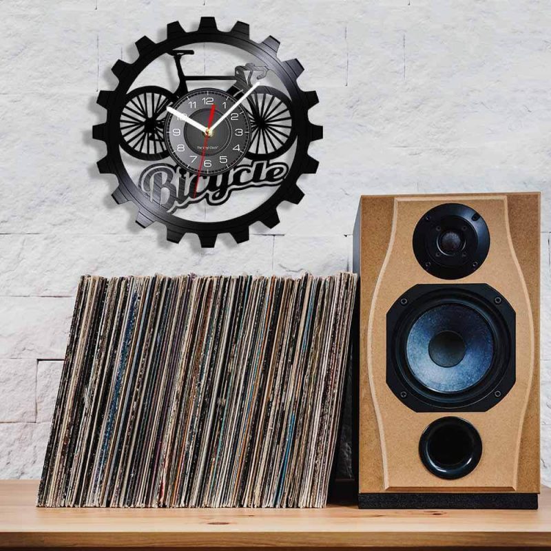 horloge murale vinyle bicyclette velo salon 2