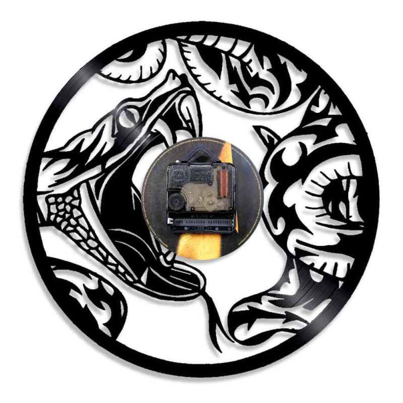 horloge murale vinyle serpent Back