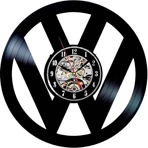 horloge murale vinyle volkswagen logo marque