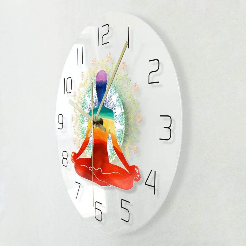 horloge murale zen spirituelle Decorative yoga