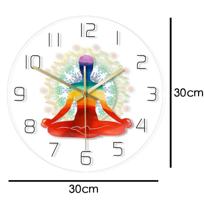 horloge murale zen spirituelle diametre 30 cm